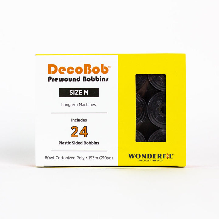 DecoBob Black Prewound Bobbins Size M 24ct 101