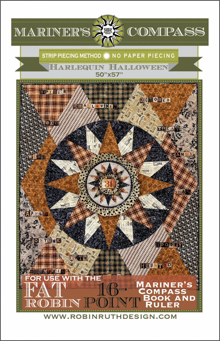 Harlequin Halloween Quilt Pattern by Robin Ruth Designs
