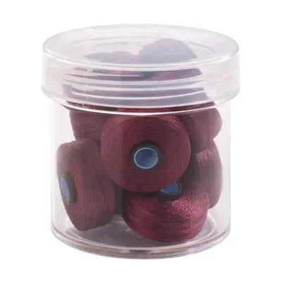 Maroon #70209 Magna-Glide Delights Style M Jumbo 132yd Pre-wound Bobbins 10pc Jar