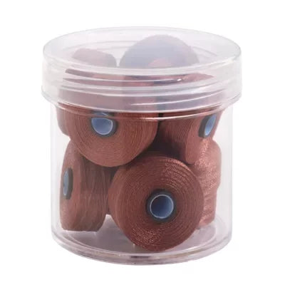 Medium Brown #20464 Magna-Glide Delights Style M Jumbo 132yd Pre-wound Bobbins 10pc Jar