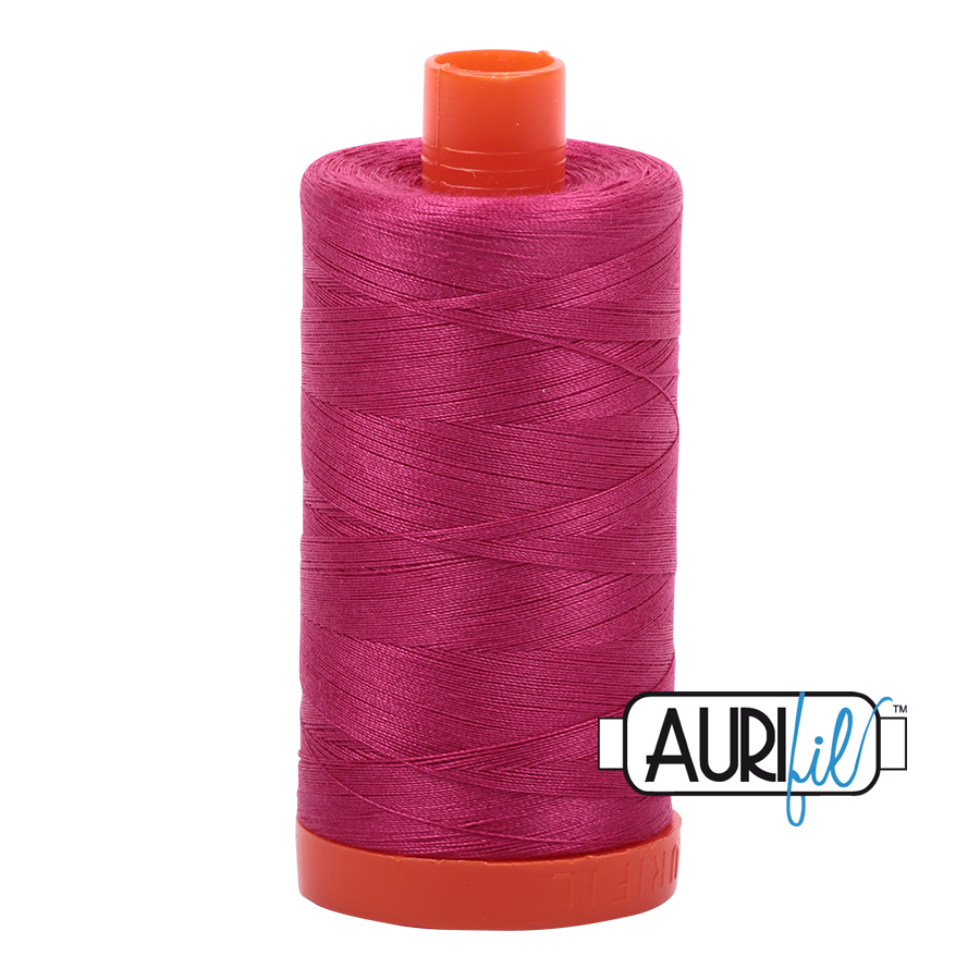 Aurifil Red Plum A1050-1100 1422yds 50wt Mako Cotton Thread Solid