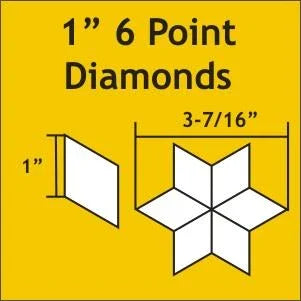 1" 6 Point-60 Degree Small Pack Diamonds by Paper Pieces