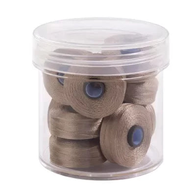 Light Tan #24655 Magna-Glide Delights Style M Jumbo 132yd Pre-wound Bobbins 10pc Jar