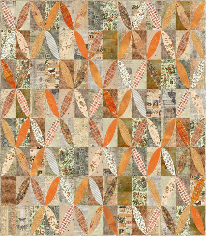 Digital Top - Burnished Quilt - Orange Palette by Tim Holtz