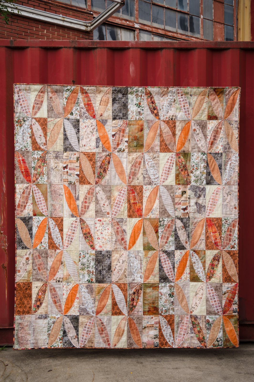 Digital Top - Burnished Quilt - Orange Palette by Tim Holtz