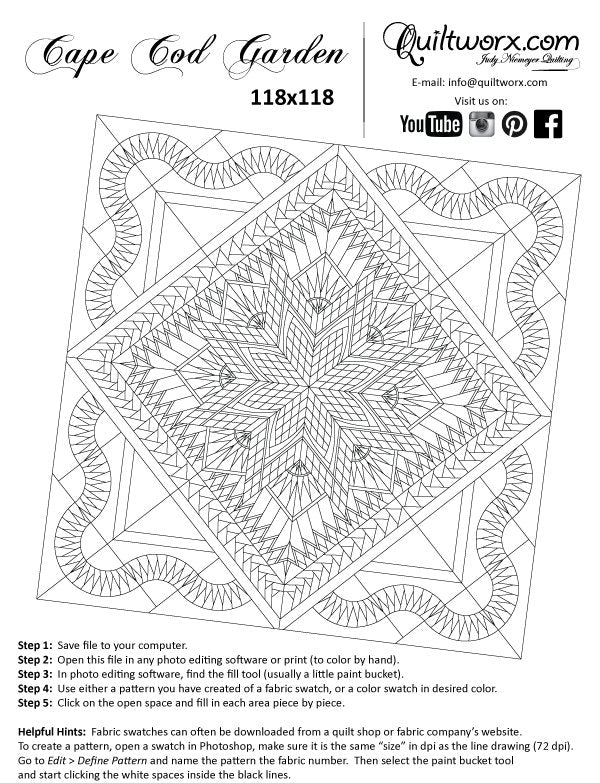 Cape Cod Garden Quilt Pattern by Quiltworx