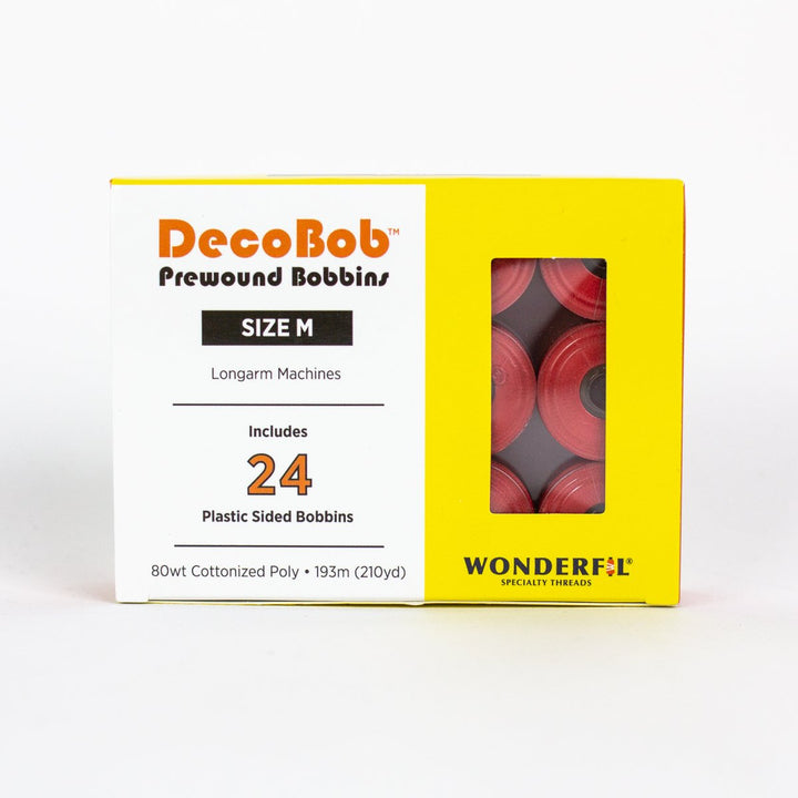 DecoBob Red Prewound Bobbins Size M 24ct 202