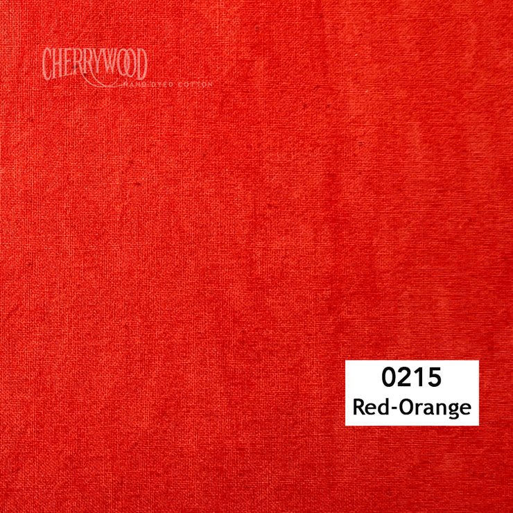 Red-Orange 0215 Cherrywood Hand Dyed Fabric