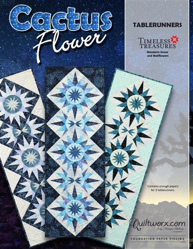 Cactus Flower Tablerunner Pattern by Quiltworx