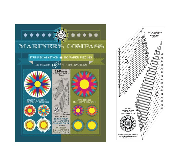 32-Point Mariner's Compass Book and Ruler Combo by Robin Ruth Design
