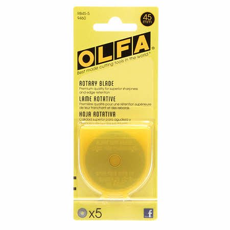 45mm 5/pk Rotary Blades by Olfa