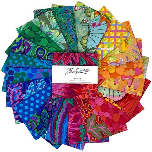Kaffe Classics Plus 5" Charm Pack Rainbow from Kaffe Fassett Collective