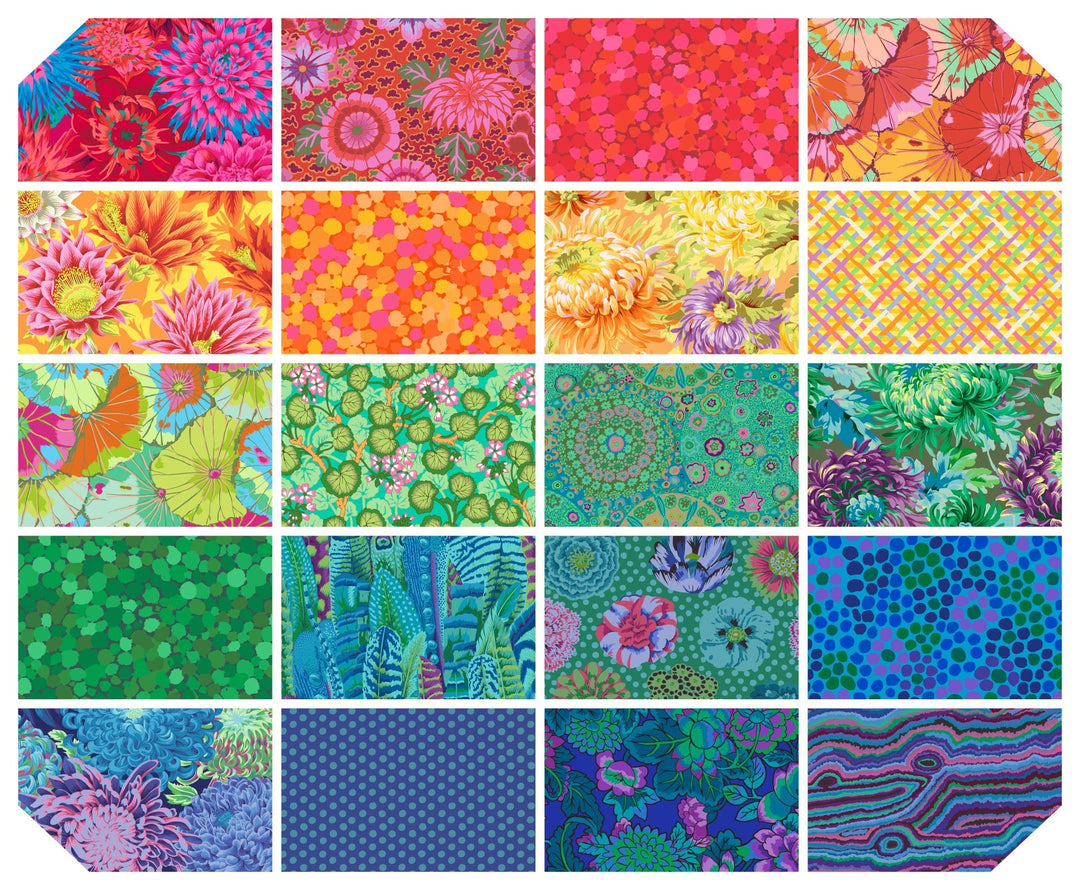 Kaffe Classics Plus 5" Charm Pack Rainbow from Kaffe Fassett Collective