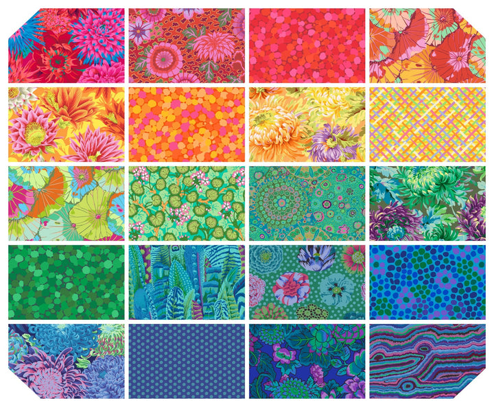 Kaffe Classics Plus 5" Charm Pack Rainbow from Kaffe Fassett Collective