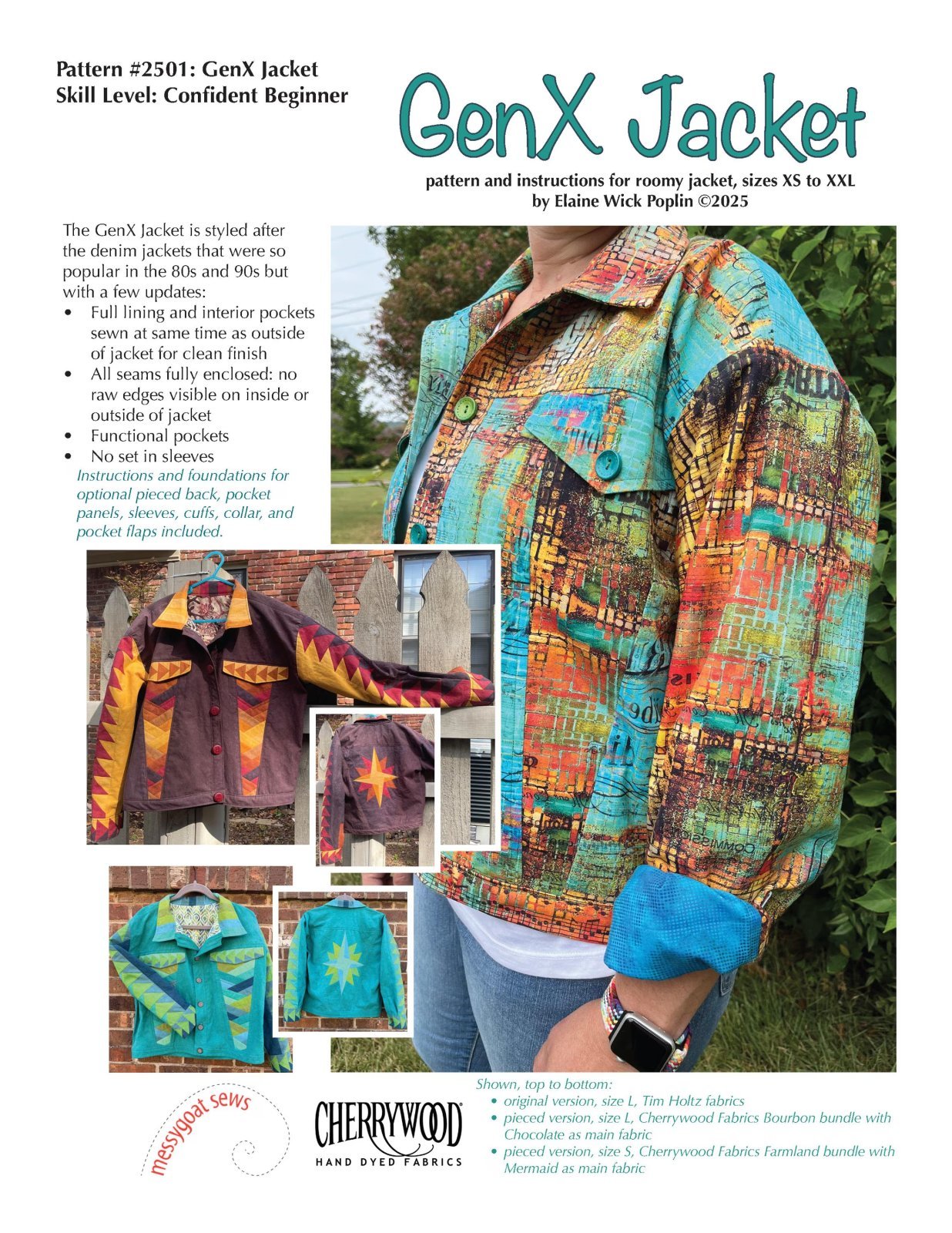 GenX Jacket by Elaine Wick Poplin – Sweet Home Quilting & Supplies