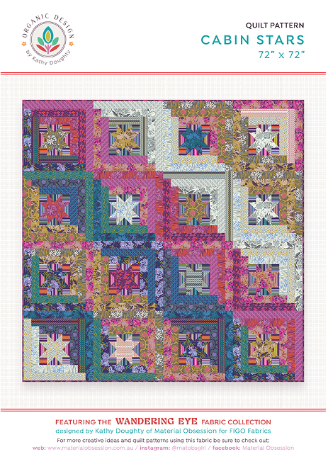 Cabin Stars Quilt Pattern by Kathy Doughty of Material Obsession