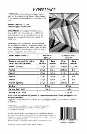 Hyperspace Quilt Pattern by Hunter's Design Studio