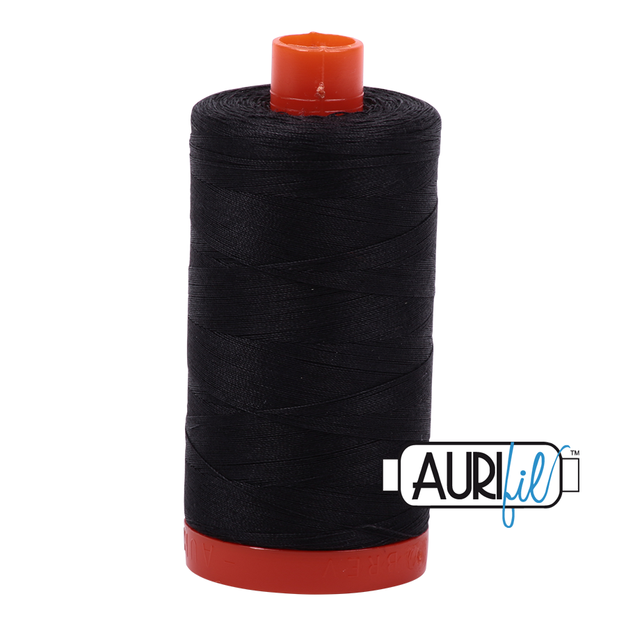 Aurifil Very Dark Grey A1050-4241 1422yds 50wt Mako Cotton Thread Solid