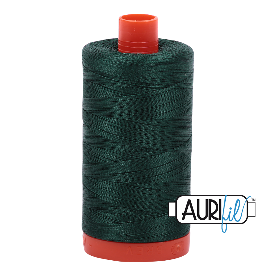 Aurifil Medium Spruce A1050-2885 1422yds 50wt Mako Cotton Thread Solid