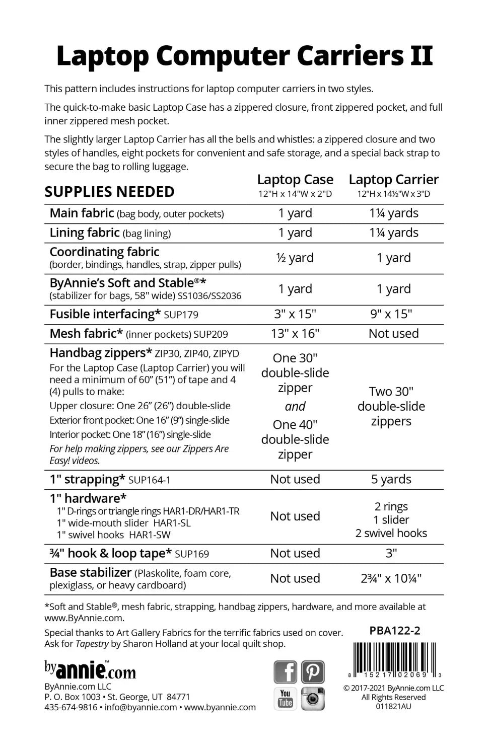 Laptop Computer Carriers II Pattern byAnnie