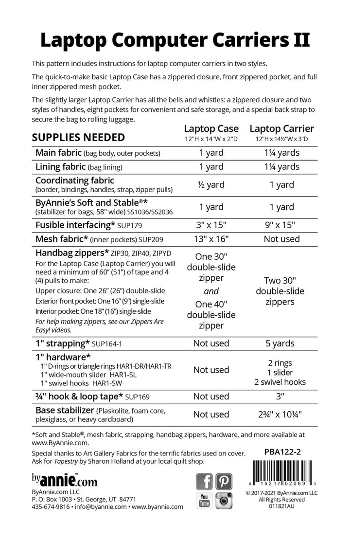 Laptop Computer Carriers II Pattern byAnnie