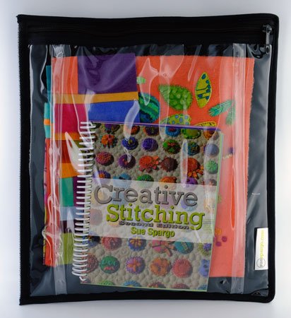 Clear 2 Pocket Allium Spool Sac Zipper Pouch Sue Spargo