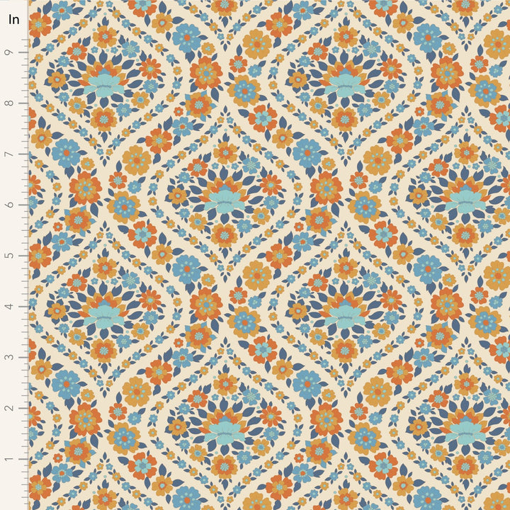 Bianca - Blue  Wallflower  by Tilda Fabrics