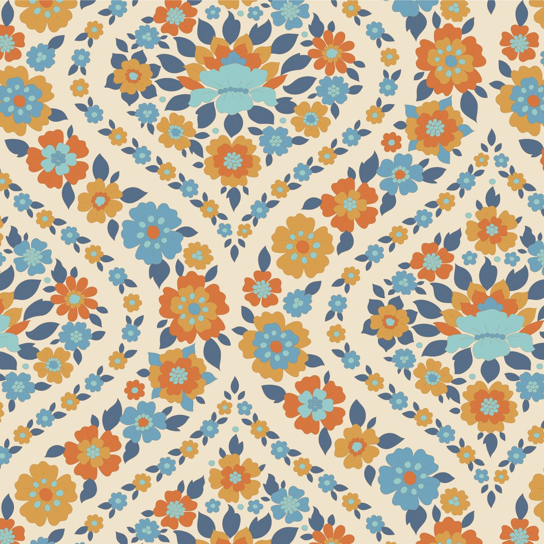 Bianca - Blue  Wallflower  by Tilda Fabrics