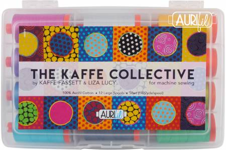 The Kaffe Collective Thread by Kaffe Fassett & Liza Lucy Aurifil Thread Set 50wt - 12 Large Spools