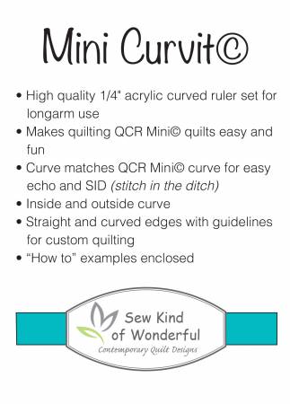 Mini Curvit Ruler for Longarm Quilting