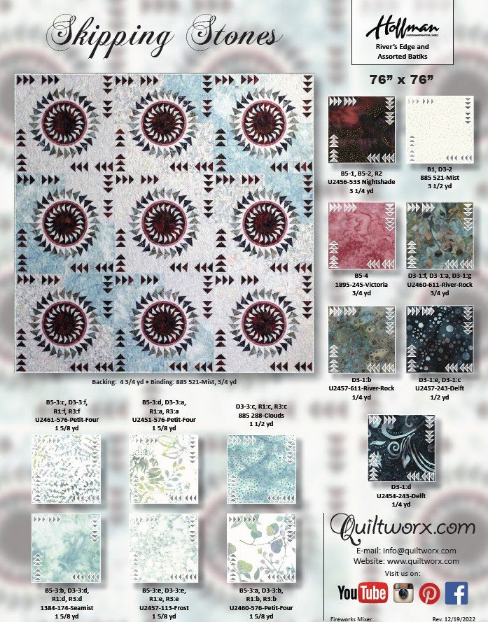 Skipping Stones Quilt Pattern by Quiltworx
