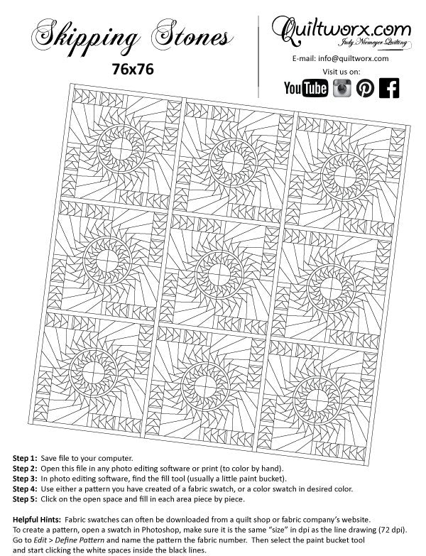 Skipping Stones Quilt Pattern by Quiltworx