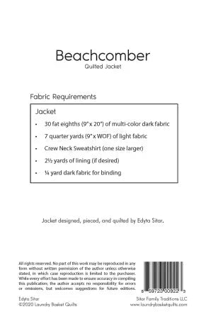 Beachcomber Jacket Pattern by Laundry Basket Quilts