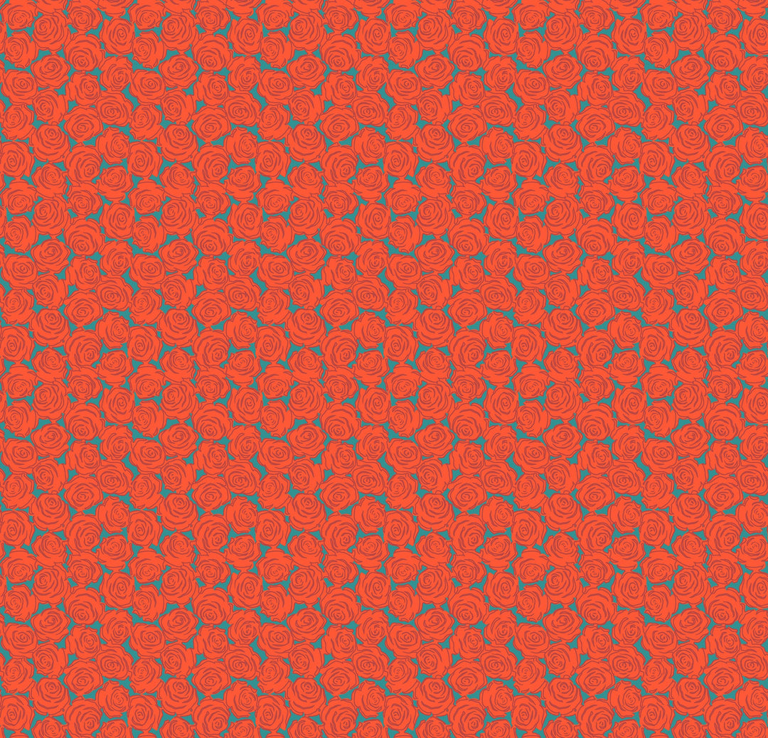 Yesterday - Rosette - Tomato  by Juliana Horner for Anna Maria Textiles