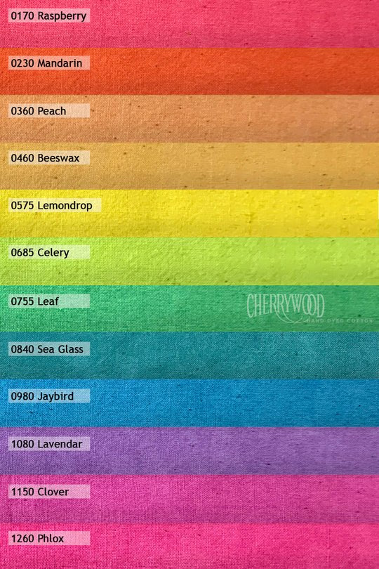 Cherrywood Light 12pc Half Yard Color Wheel Bundle