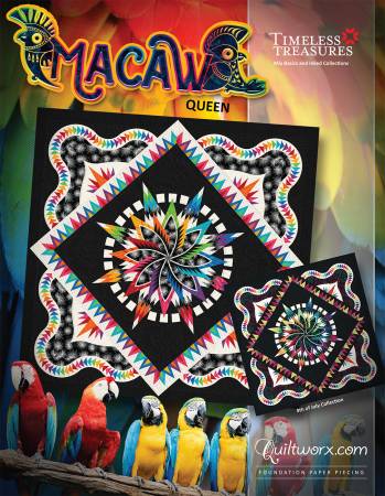 Macaw Queen Quilt Pattern by Quiltworx