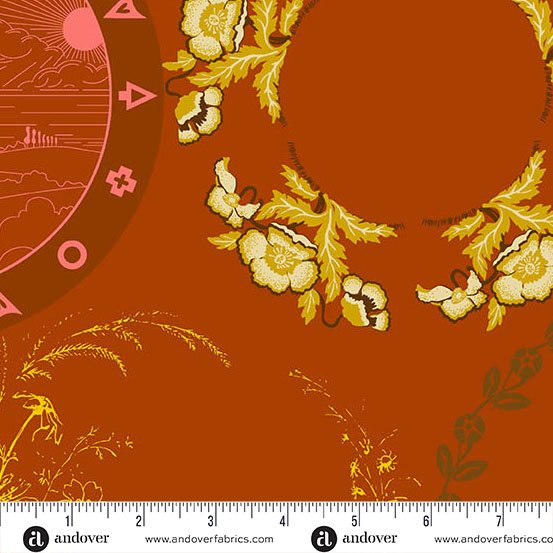 Camp Kitschy LaLa  - A-1712-N Caramel Thankful - by Alison Glass