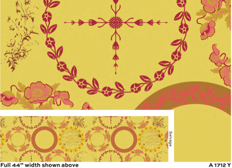 Camp Kitschy LaLa  - A-1712-Y Mustard Thankful - by Alison Glass