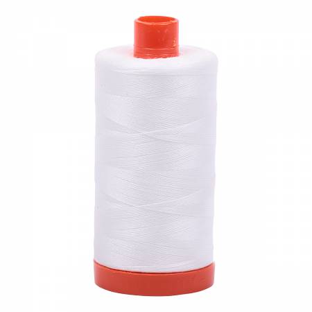 Aurifil Natural White A1050-2021 1422yds 50wt Mako Cotton Thread Solid