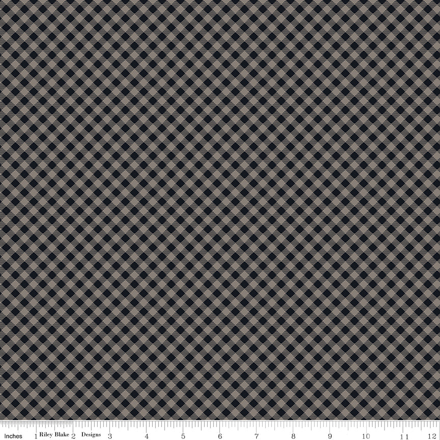 Gingham - Deep Rustic - Pumpkin & Licorice
