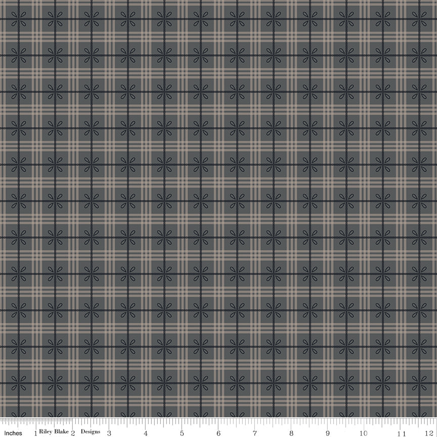 Cozy Plaid - Shadow - Pumpkin & Licorice
