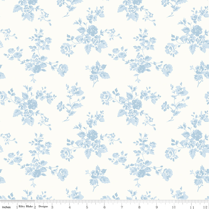 China Rose - Blue - Rosewater Cottage