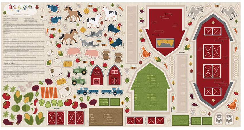 Country Life 3-in-1 Farm Play Felt Panel