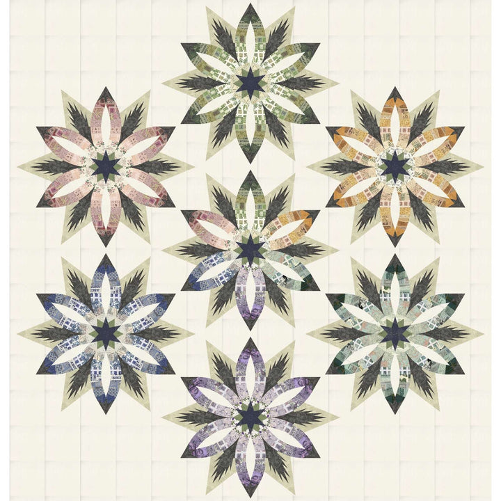 Diamond Wedding Star by Quiltworx - Multi - Exclusive SHQ Colorway Quilt Kit - Tim Holtz Palette