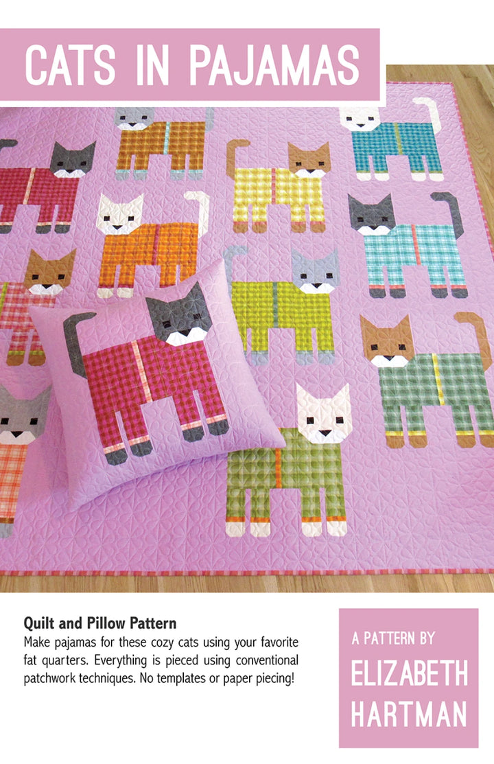 Cats in Pajamas Pattern by Elzabeth Hartman