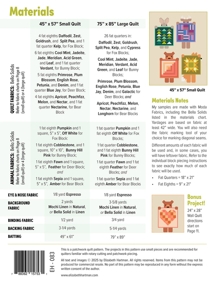 Show and Tell Pattern by Elizabeth Hartman