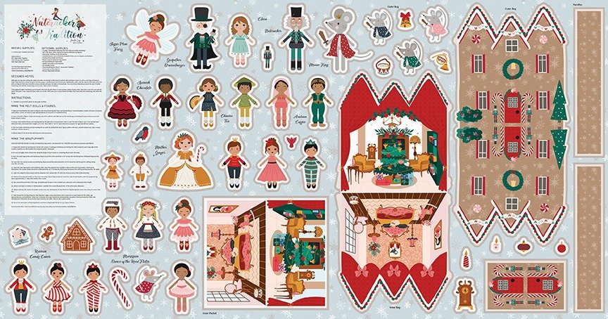 Nutcracker Tradition Felt Panel -***Pre-Sale*** Nutcracker Tradition  by Jennifer Long for Riley Blake Designs - copy