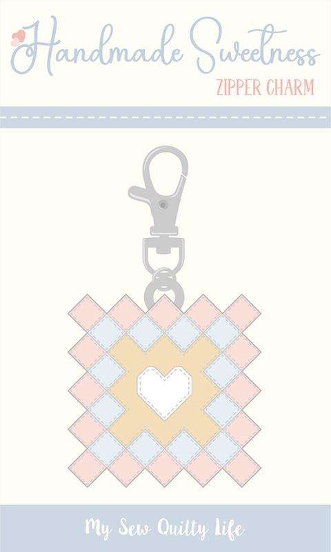 Zipper Charm Granny's Hearts - Handmade Sweetness