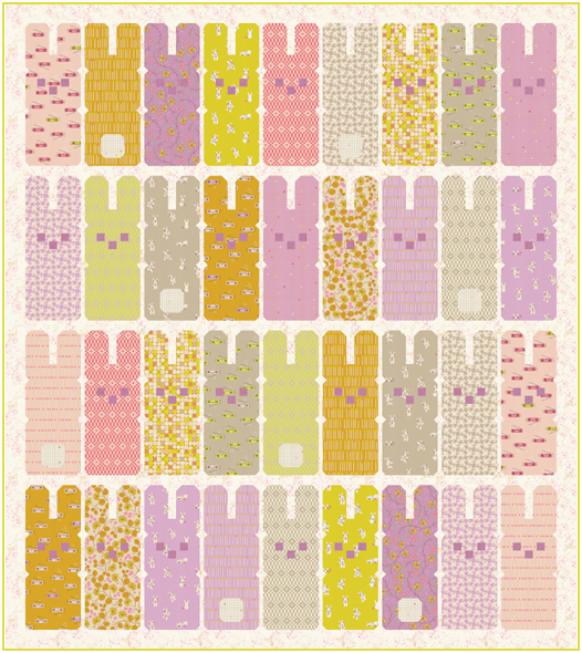 Hoppy Bunnies Twin Quilt Kit