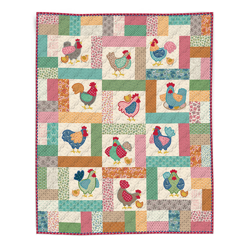 Machine Embroidery Chicken Salad Quilt